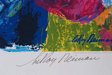 Lot Detail   LAWRENCE TAYLOR (1959 ) & LeROY NEIMAN (1927 ) SIGNED ...