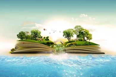 1366x768 Magical Jungle Book & Ocean Desktop PC And Mac Wallpapers