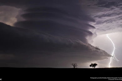 Stacked Supercell With Lightning National Geographic 1530291