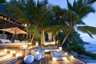 Tropical Beach Resort HD Desktop Wallpapers : High Definition ...