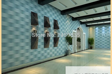 Holographic 3D Printing Fake Brick Wallpapers Upscale Hotel Lobby ...