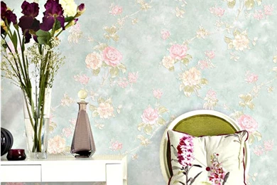 Pastoral 3D Wallpapers Mural Wallpapers Of Korean Floral Pink Flower ...