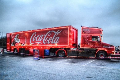 Coca cola Truck Tour In Bexhill, East Sussex