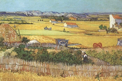 Wallpapers Vincent Van Gogh Harvest   1920 X 1200   Famous Painting ...