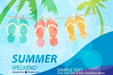 Summer Poster Fun Holiday Template Vector