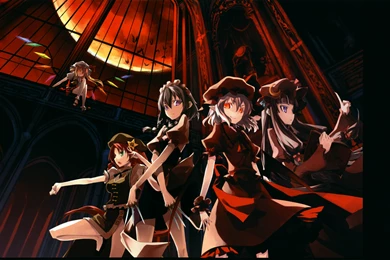 Flandre Scarlet Hong Meiling Izayoi Sakuya Moon Patchouli ...