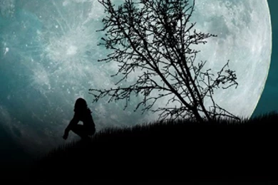 Girl Moon Night Water iPhone 5s Wallpapers Download