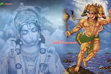 Hanuman Wallpaper, Hindu Wallpaper, Lord Hanuman Wallpaper, Blue ...