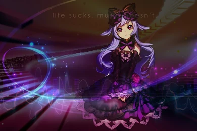Purple Music Anime Girl Wallpapers By LizzyWolfFire6 On DeviantArt