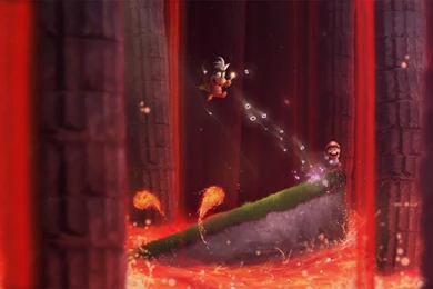 Nintendo Video Games Landscapes Caves Volcanoes Lava Boss Super ...