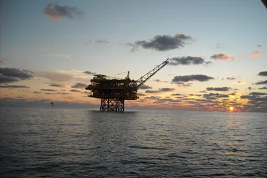 Land Oil Rigs In Sunset   Bing Images