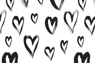 B&W Hearts ★ Find More Funky Patterns For Your