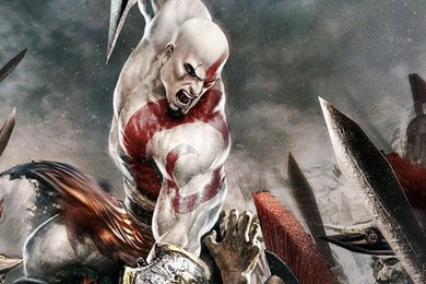 Download Kratos Epic Battle Wallpapers For iPhone 4