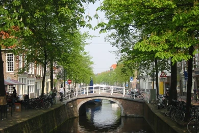 Canal Of Delft The Netherlands Wallpapers