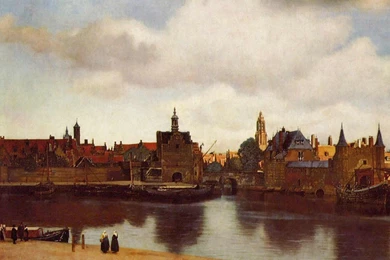 Wallpapers Vermeer View Of Delft   1440 X 900   Famous Painting ...