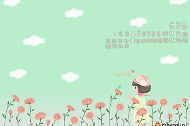 May Wallpapers Lovely CG Calendar Wallpaper2 Wallcoo.net