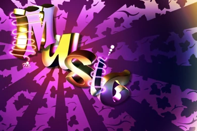 Music 3D Purple Deviation Wallpapers