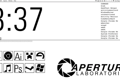 I Decided To Aperture Science Theme My Desktop. : Gaming
