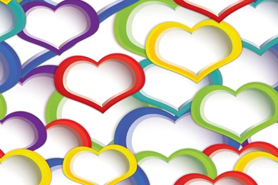Rainbow Heart Design For Powerpoint Backgrounds   Love   PPT ...