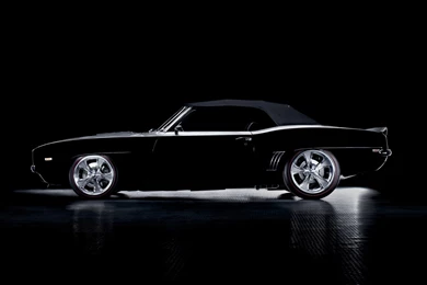 1440x900 Black Vintage Chevrolet Camaro Convertible Desktop PC And ...