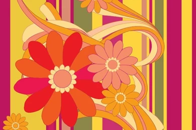 Vector Flower With Color Backgrounds