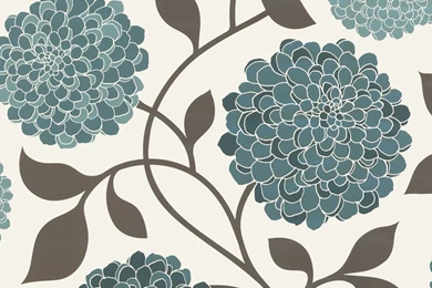 Designer Selection Bloom Floral Designer Feature Wallpapers Teal ...