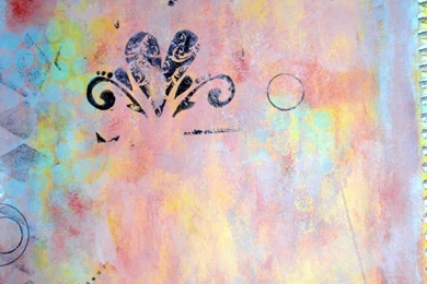 A Thing For Pink: Art Journal Backgrounds And Caran D'Ache Love