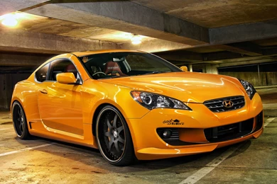 Cars, Vehicles, Hyundai, Hyundai Genesis, Orange Cars :: Wallpapers