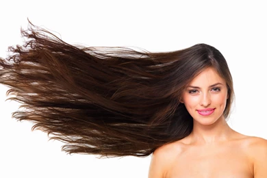 Download Wallpapers Girl, Model, Face, Smile, Hair, Long, White ...