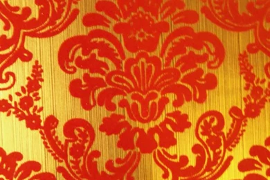 Vintage Red Flocked And Gold Metallic Wallpapers By Berryetsy