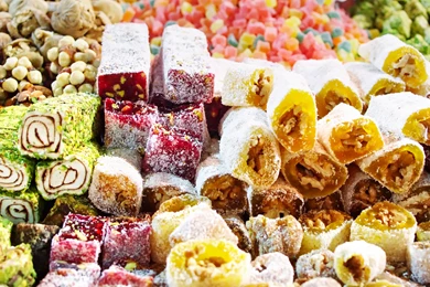 Download Wallpapers 3840x2160 Sweets, East, Fruit Candy, Candies 4K ...