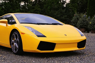 Download 1920x1080 Yellow Lamborghini Gallardo In The Park Wallpapers