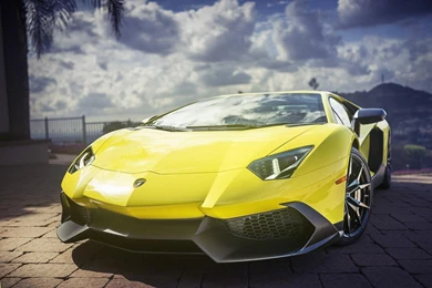 Yellow Lamborghini Aventador Supercar >> HD Wallpaper, Get It Now!