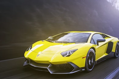 Bright Yellow Lamborghini On The Highway Wallpapers And Images ...