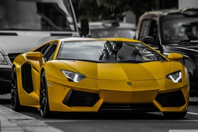 Yellow Lamborghini HDR HD Desktop Wallpapers : Widescreen : High ...