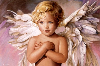 Angel Children Wing Baby Blue Eyes Blonde Wallpapers