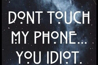 Don't Touch My Phone, You Idiot. On We Heart It