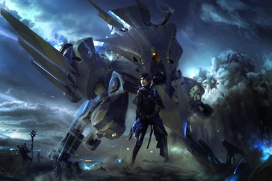 Soldiers, Blue, War, Outer Space, Skies, Ranger, Robotic :: Wallpapers