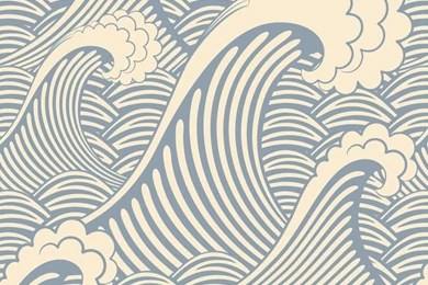 Waves Of Chic Removable Wallpapers 8 Feet By WallsNeedLove On Etsy