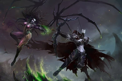 Sarah Kerrigan Vs Sylvanas Windrunner Wallpapers   Game Wallpapers ...