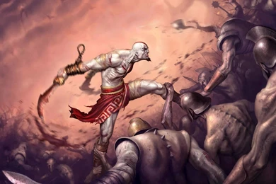 Kratos Fighting In God Of War Desktop Wallpapers 23035