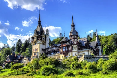 Peles Castle Carpathian Mountains Sinaia Romania Wallpapers ...