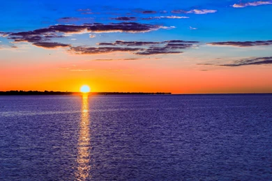 Sea AeYaeY Sunset Landscape Sky Clouds Ocean Wallpapers