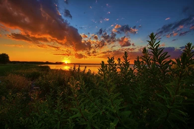 Gorgeous Sunset On The Lake Wallpapers 30191