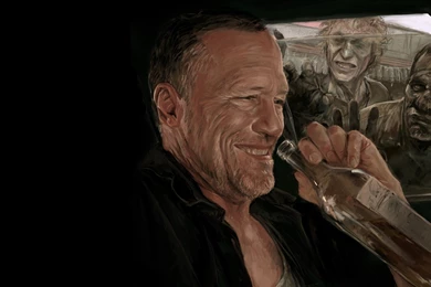 1920x1080 Michael Rooker Zombies Art Wallpapers