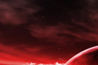 Red Futuristic Landscape iPhone 5 Wallpapers