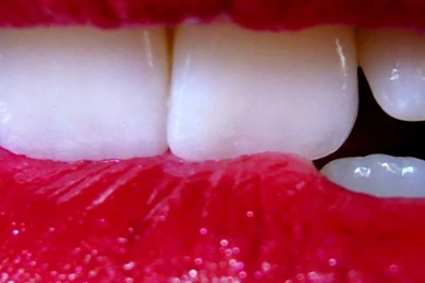 Red Biting Lips iPhone 5 Wallpapers