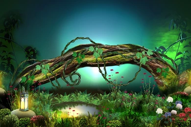 3d Nature Phantasmagoria Fantasy Flowers Forest Wallpapers ...