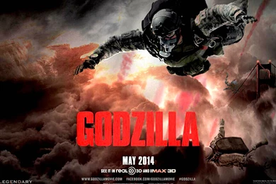 Godzilla Skydive Soldiers Paratroopers Smoke Sunlight Dinosaur ...