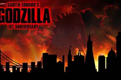 Godzilla 2014 Poster 1st Anniversary By KingAsylus91 On DeviantArt
